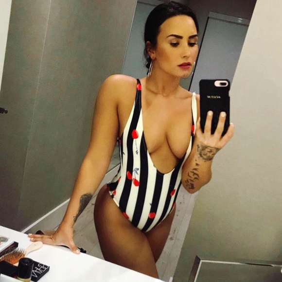 @richera137 Other - *NEW* CHERRY PRINT V ONE PIECE SWIMSUIT L